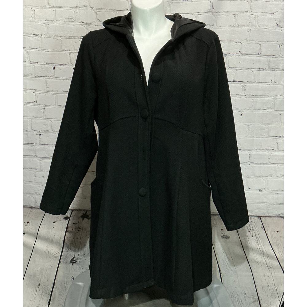 Torrid Women's Black Fit And Flare Coat (Size 1)